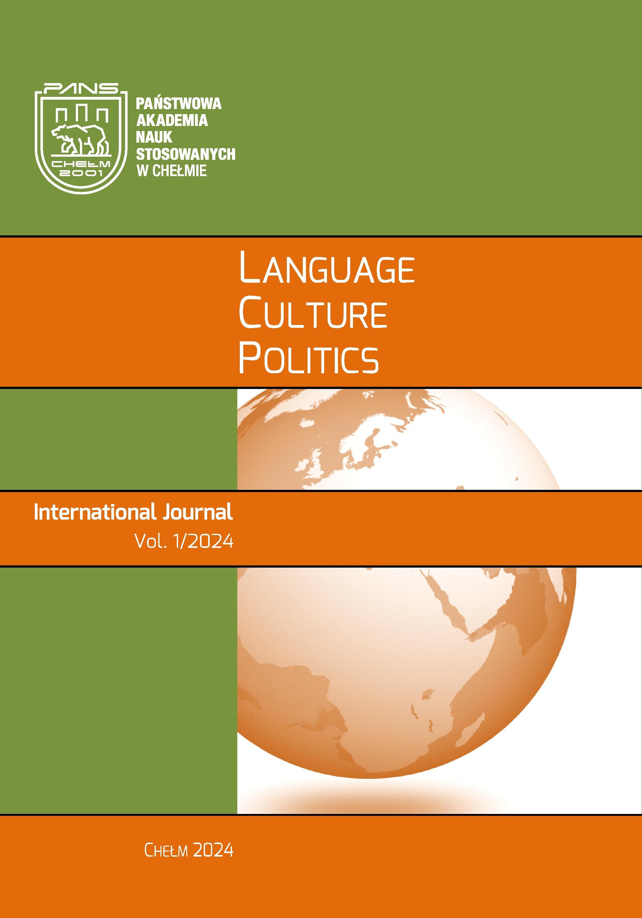 					Pokaż Tom 1 (2024): Language. Culture. Politics. International Journal 
				